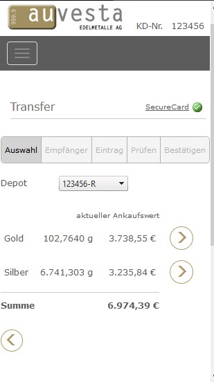 Online-Depot-Transfer